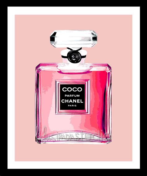 chanel perfume bottle print